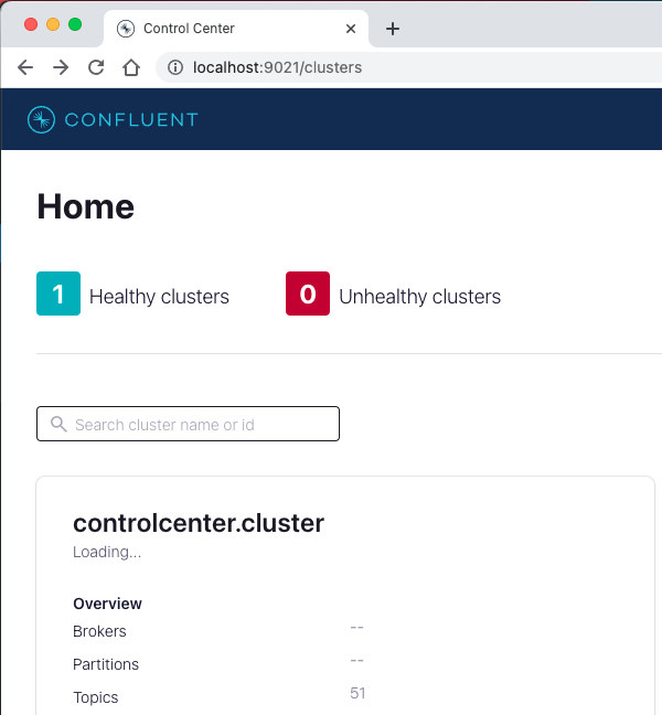 ControlCenter Home screen